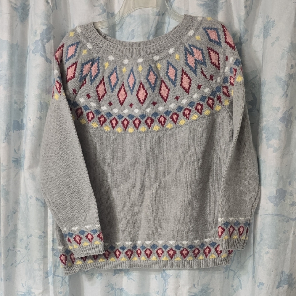 Gray Patterned Women's Sweater